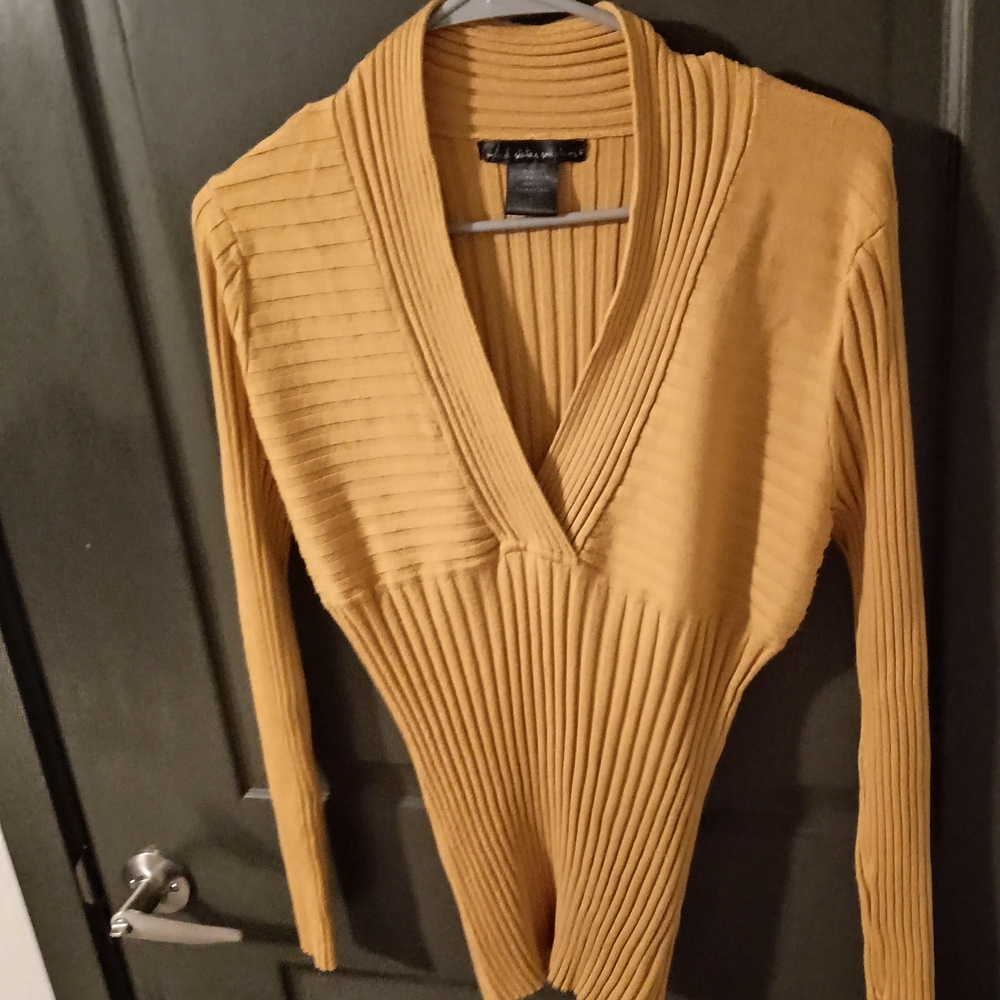 Yellow Ribbed Sweater